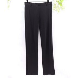 Betabrand Women's Classic Dress Pant Yoga Pants Straight Faux Pockets Black Sz M